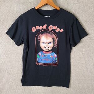 Chucky Shirt Mens Large Black Good Guys Horror Movie Graphic Tee Cotton Blend